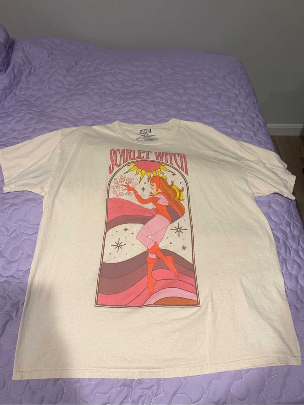 Scarlet Witch Graphic Tee - Pink/Cream